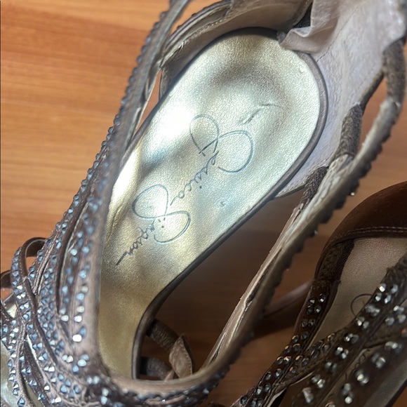 Jessica Simpson Silver Rhinestone Heels - Picture 4 of 7